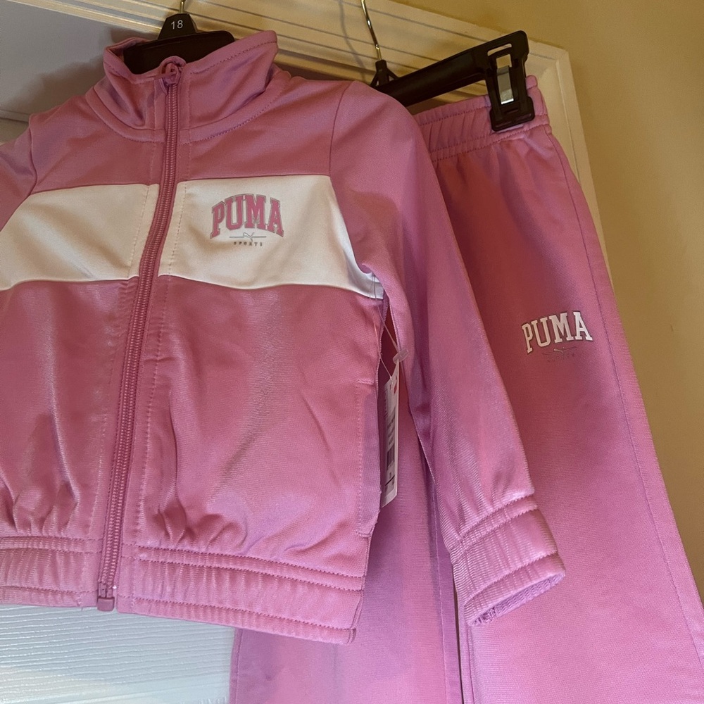 Infant Puma Vibrant Pink Jacket and Matching Pants Set